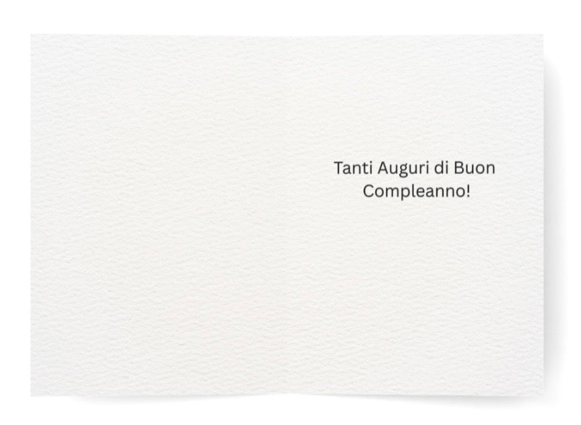 Italian Birthday Card, Buon Compleanno, Pizza Chef Card, Italy Card