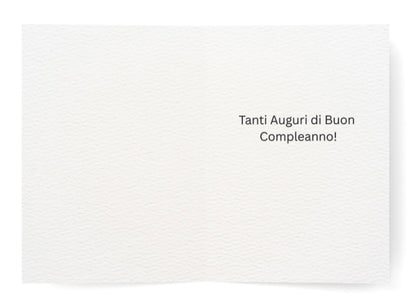 Italian Birthday Card, Buon Compleanno, Wine Glass Card, Italy Card